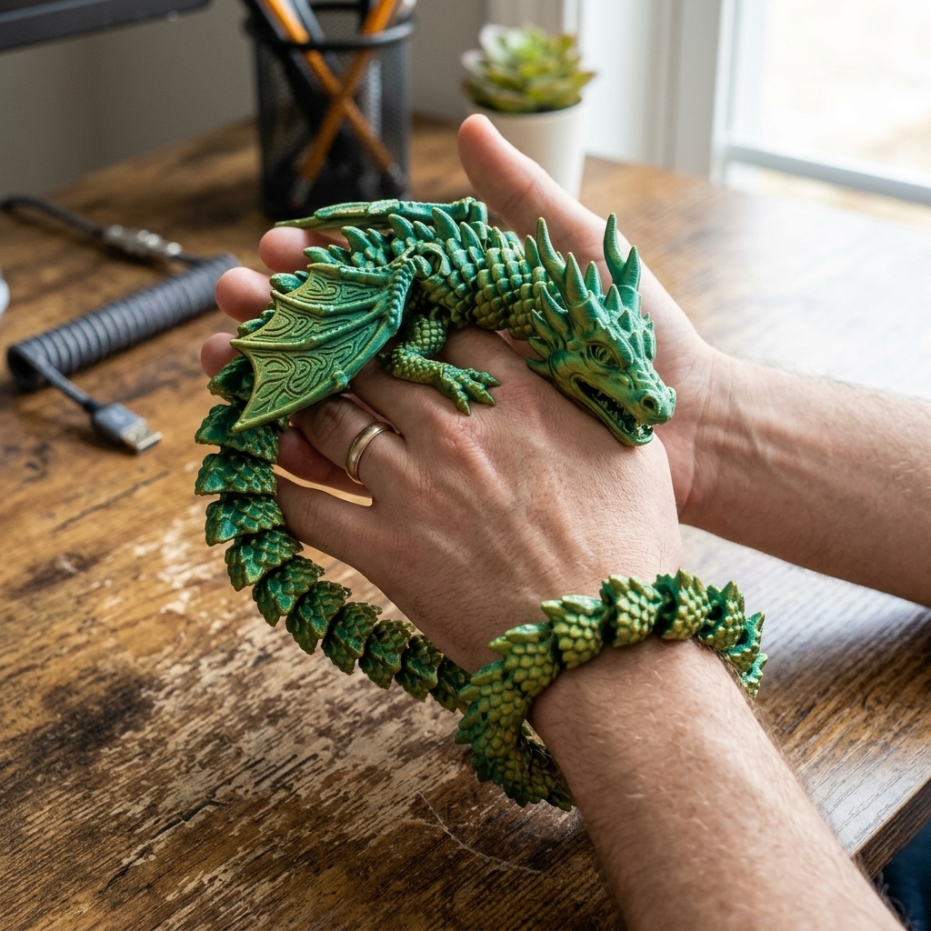 Articulated Flexi-Dragon 3D 2