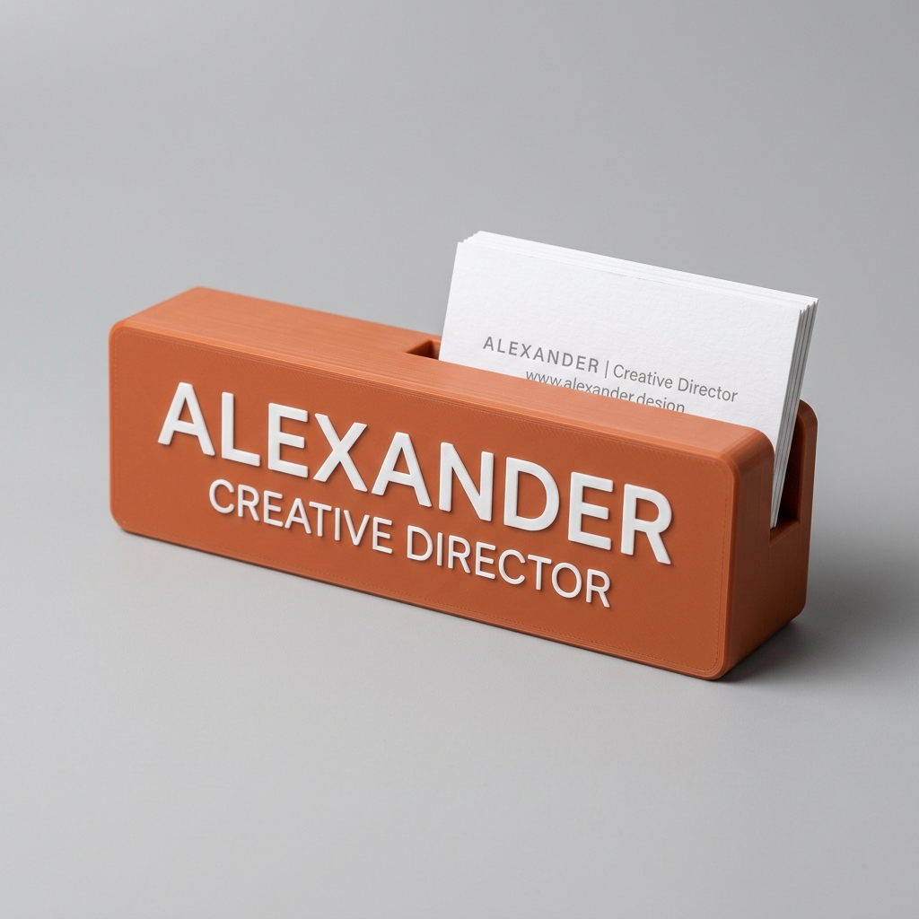 Desk Nameplate Minimalis 3D