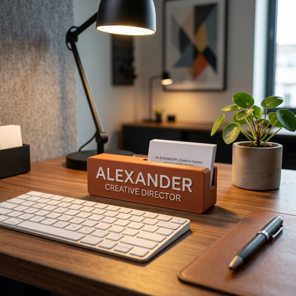 Desk Nameplate Minimalis 3D 2
